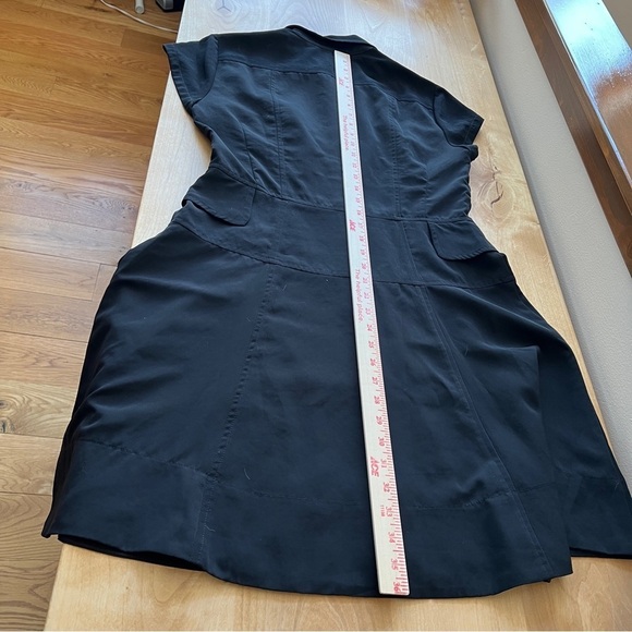 NANETTE LEPORE DRESS BLACK 8 ZIP FRONT SPORTY PICKLEBALL COASTAL GRANDMA CA… - Picture 9 of 13